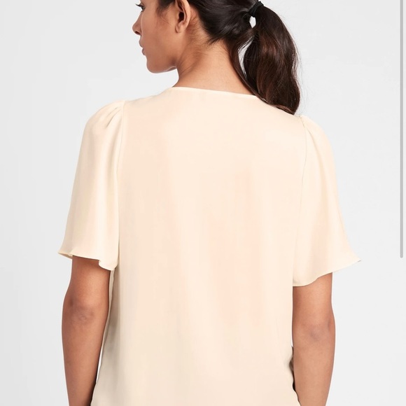 Banana Republic Satin Flutter-Sleeve Top - Picture 5 of 5